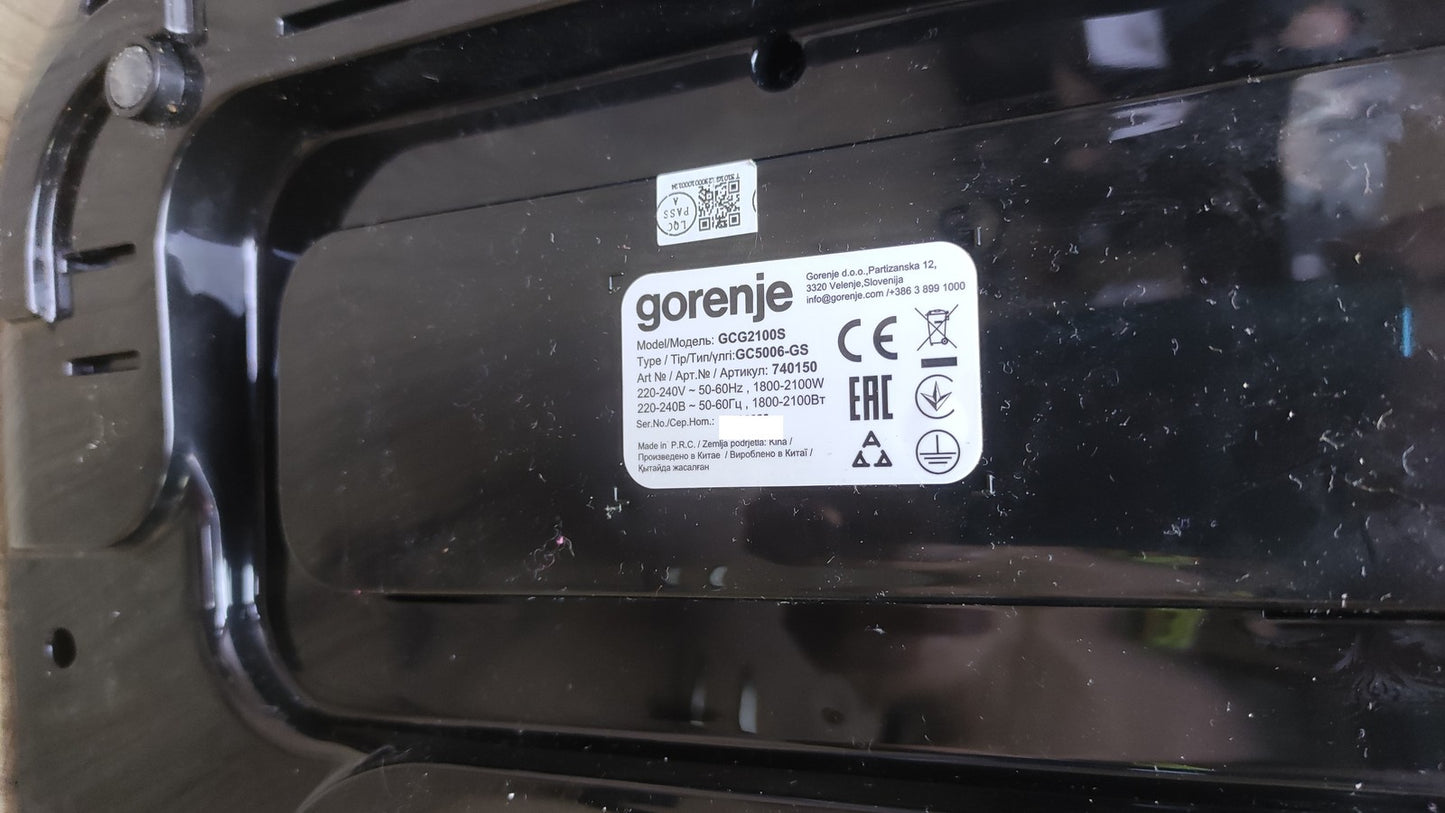 Gorenje GCG2100S Kontaktgrill (740150), Sandwichtoaster, I39627