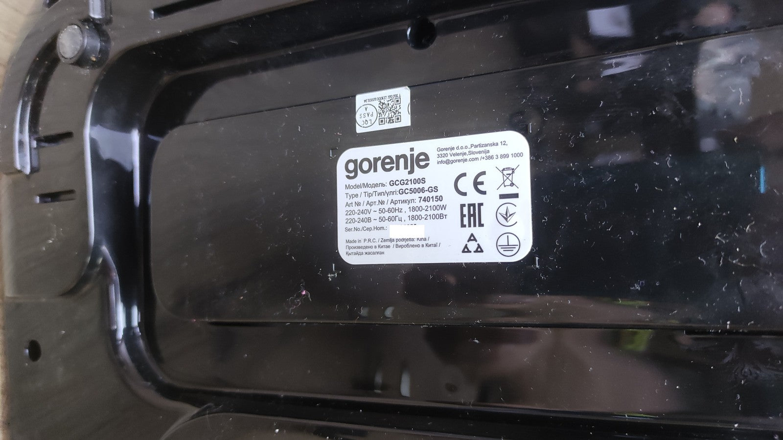 Gorenje GCG2100S Kontaktgrill (740150), Sandwichtoaster, I39627