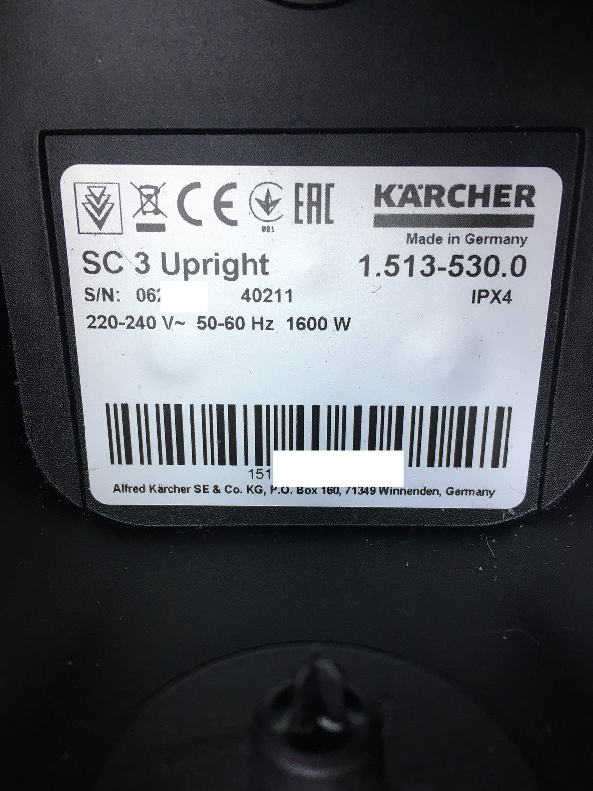 Kärcher Dampfreiniger SC 3 Upright (1.513-530.0), I34663