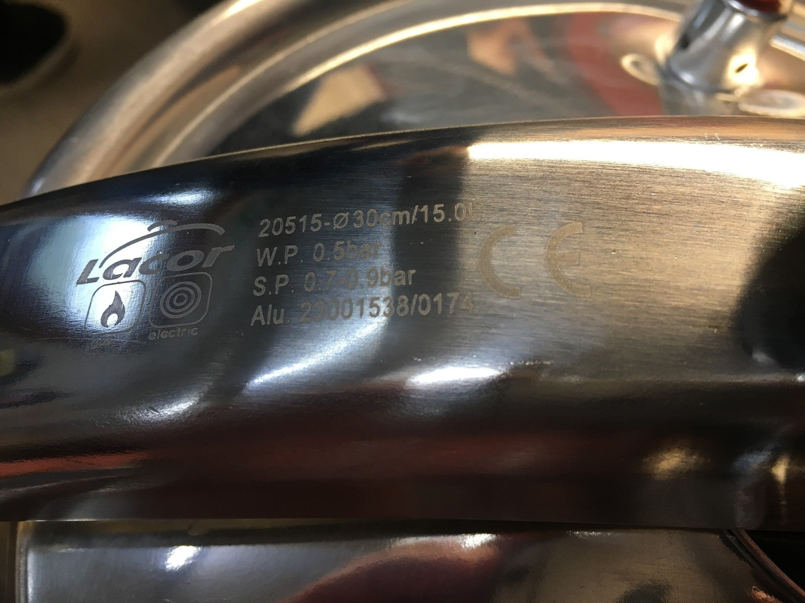 Lacor 20515 Schnellkochtopf 15L, I38057