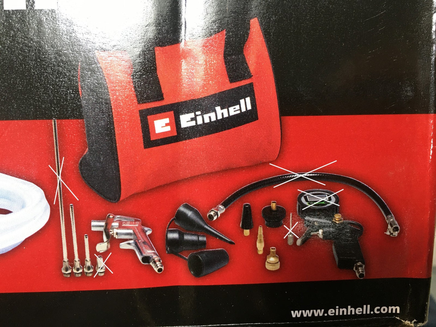 Einhell 10-tlg. Druckluftset mit Tasche, Kompressor Zubehör, I38211