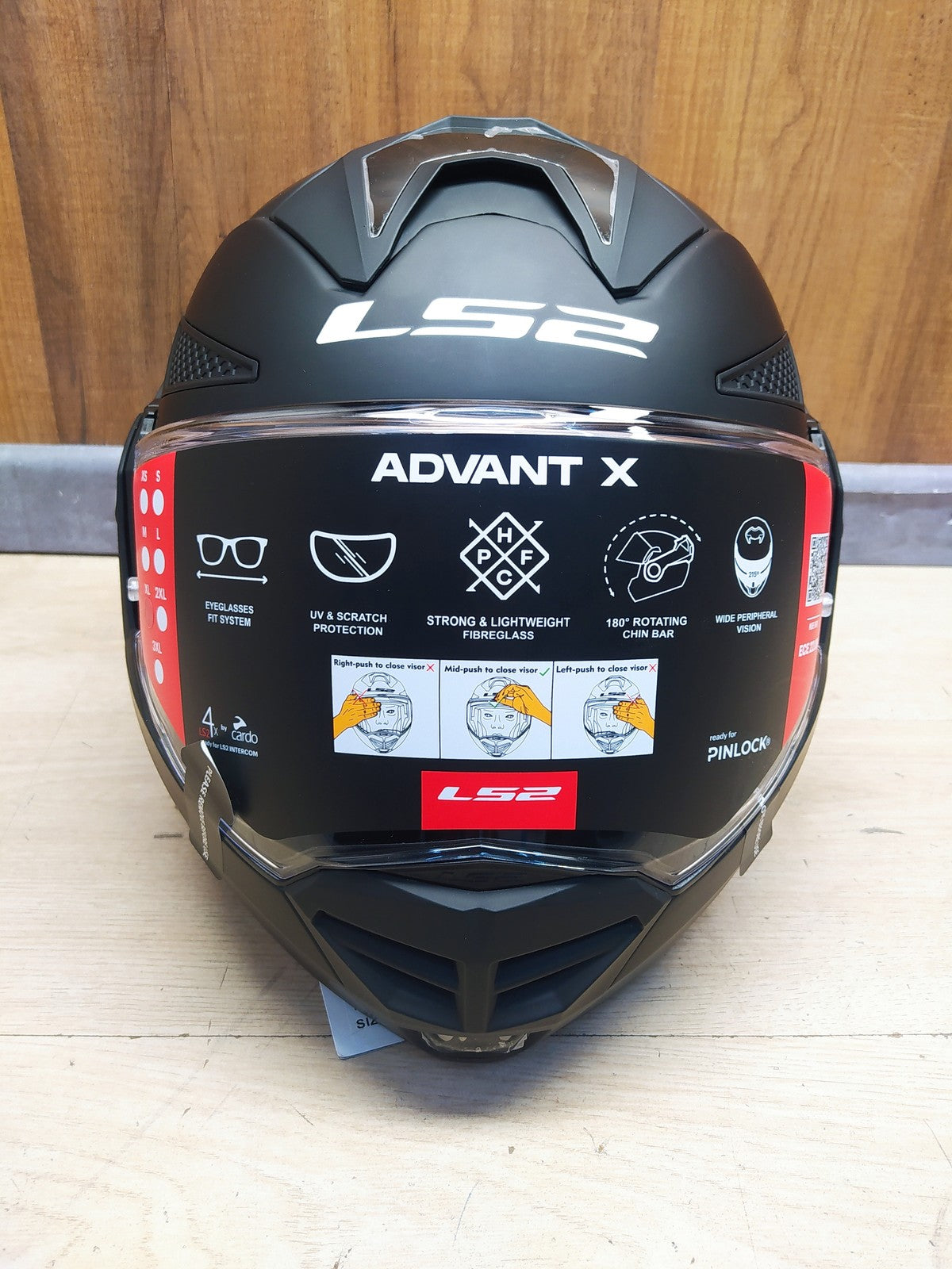 LS2 FF901 ADVANT-X Klapphelm Motorrad schwarz matt Größe XL (61-62) I37738