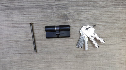 ABUS Profil-Zylinder D6XBL 30/30 mit 5 Schlüsseln 96801 schwar, I39572