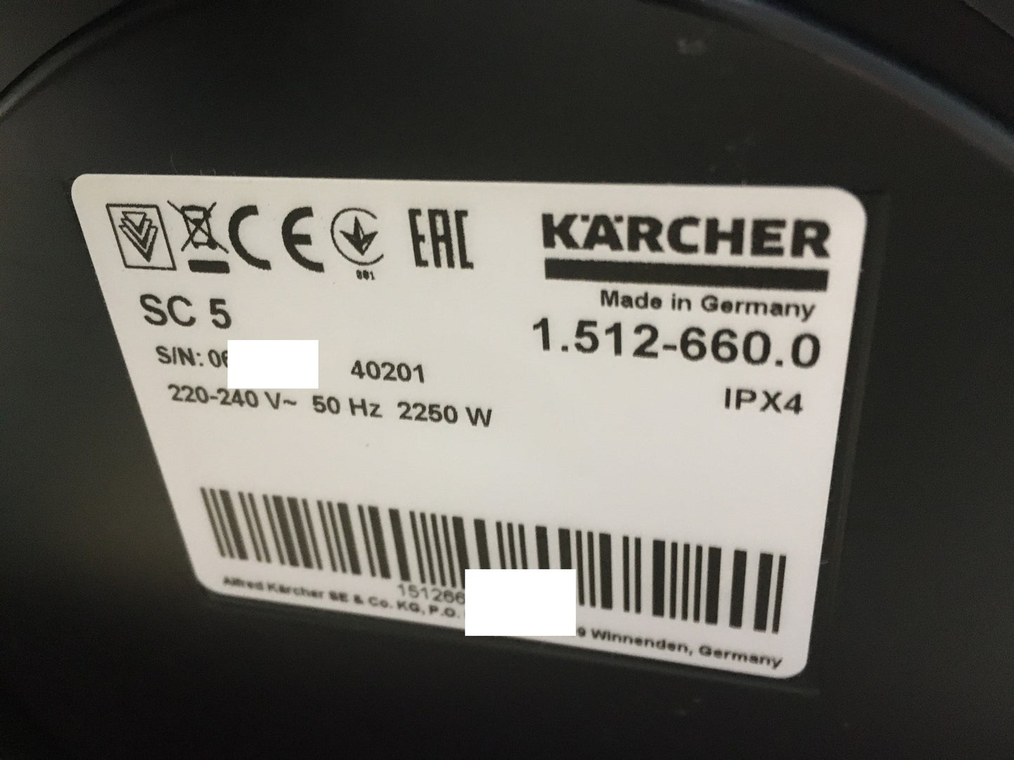 Kärcher 1.512-660.0 Dampfreiniger SC 5, I37042