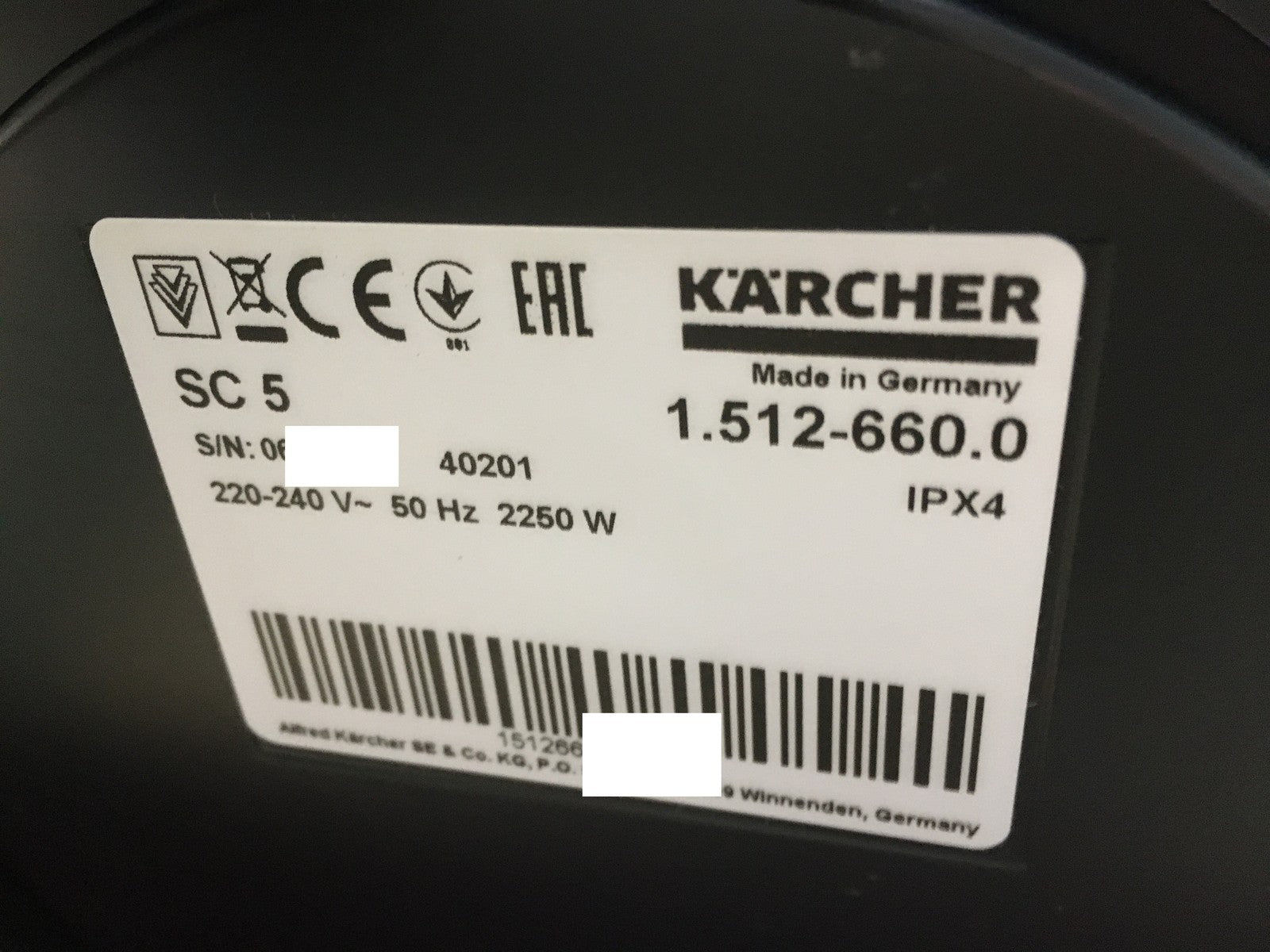 Kärcher 1.512-660.0 Dampfreiniger SC 5, I37042