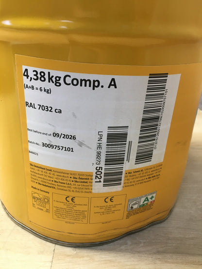 SIKA Epoxidharz Bodenbeschichtung, Komponente A, 4,38 kg, Kieselgrau, I37411