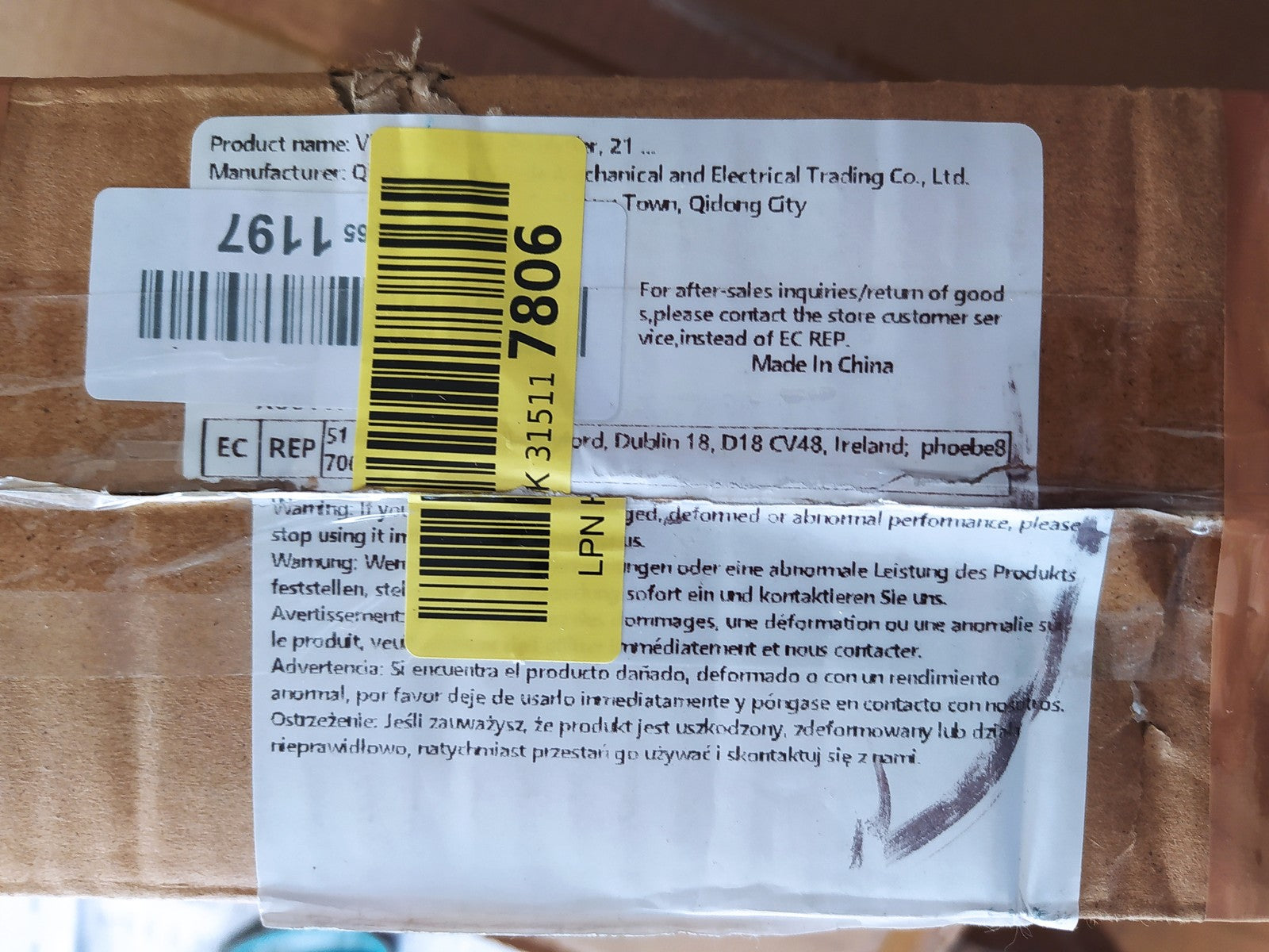 VISLONE Akku-Winkelschleifer, 21 V, 125 mm, M14, bürstenlos, 2x Akku, I37900