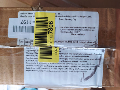 VISLONE Akku-Winkelschleifer, 21 V, 125 mm, M14, bürstenlos, 2x Akku, I37900