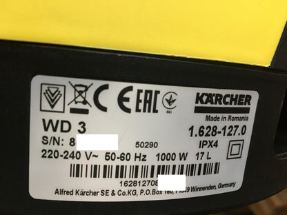 Kärcher Nass-/Trockensauger WD 3 (1.628-127.0), I37354