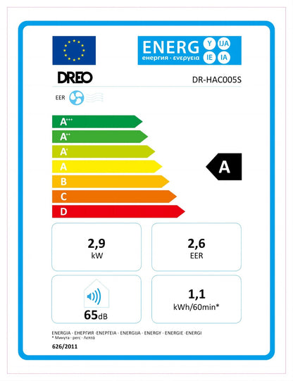 Dreo AC515S Tragbare Klimaanlage, 10.000 BTU, EEK:A, I37758