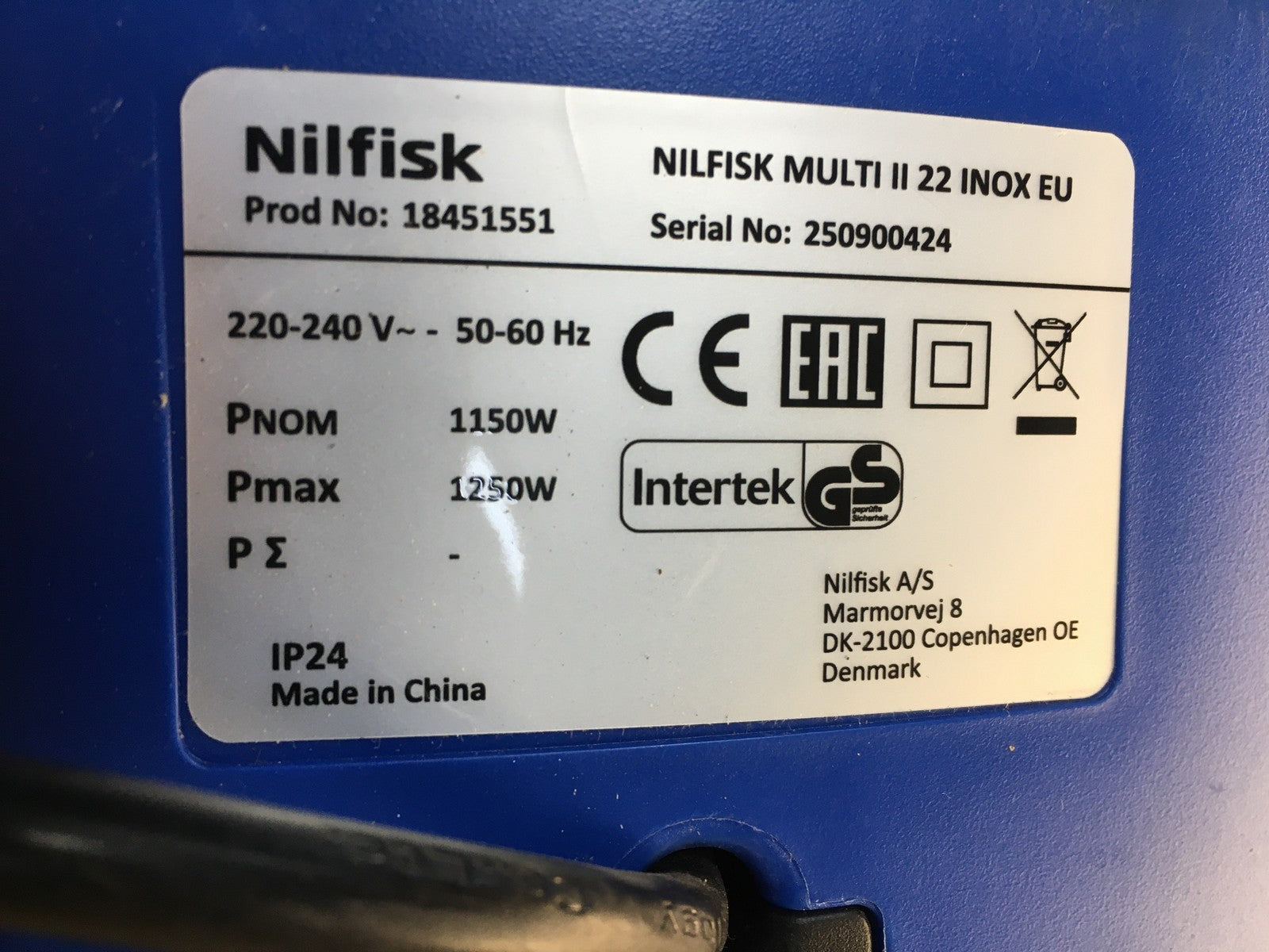 Nilfisk Multi II 22 Inox EU Elektro-Nass-/Trockensauger (18451551), I37304