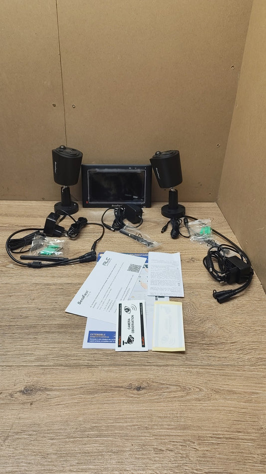 SecuFirst CWL401 Überwachungsset Aussen mit Monitor und 2 Kameras, I40194