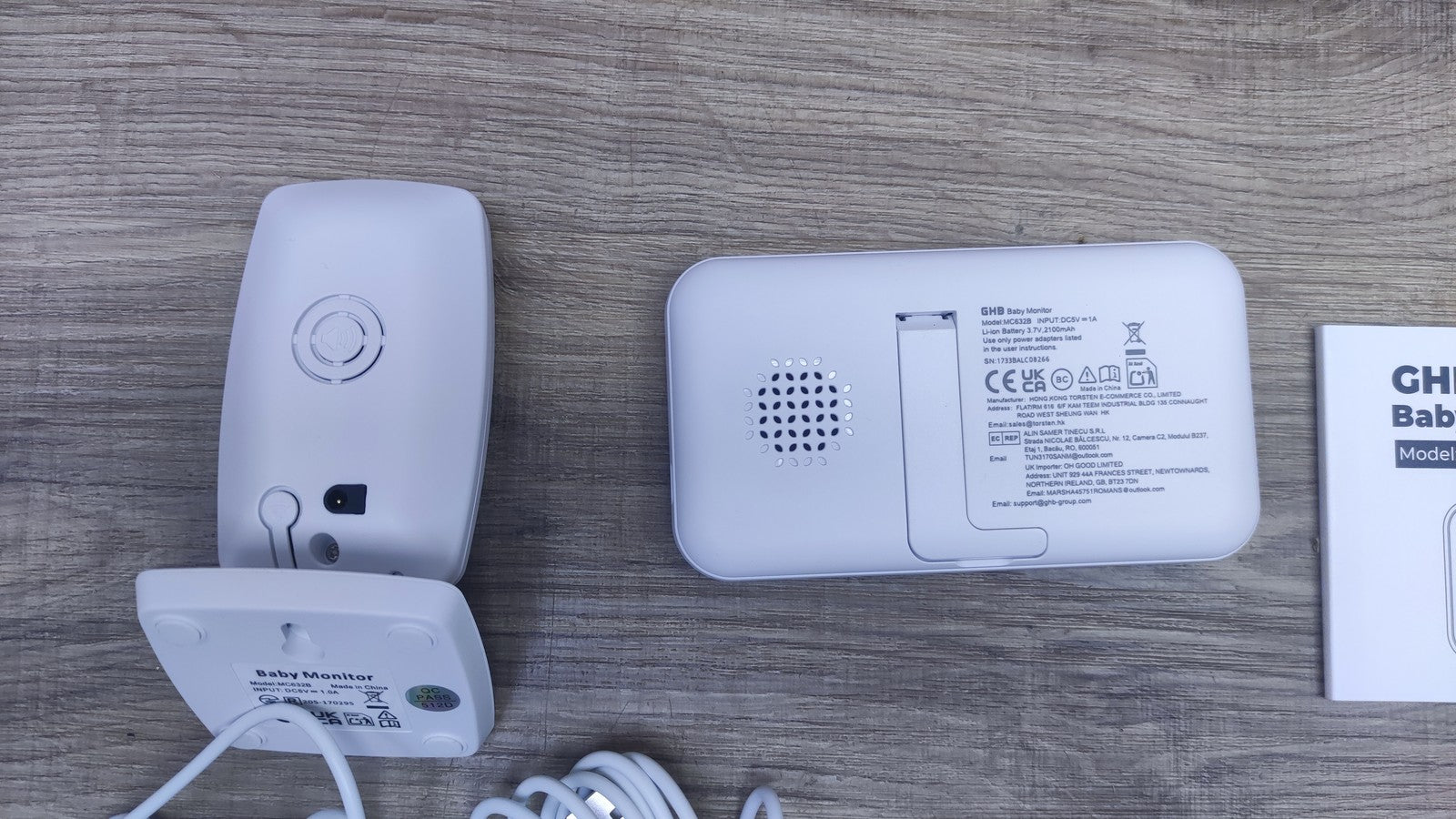 GHB MC632B Babyphone mit Kamera Baby Monitor 3,2 Zoll LCD, I37290