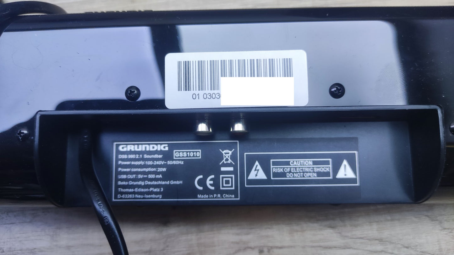 Grundig DSB 990 2.1 Soundbar & Subwoofer (GSS1010), I37728