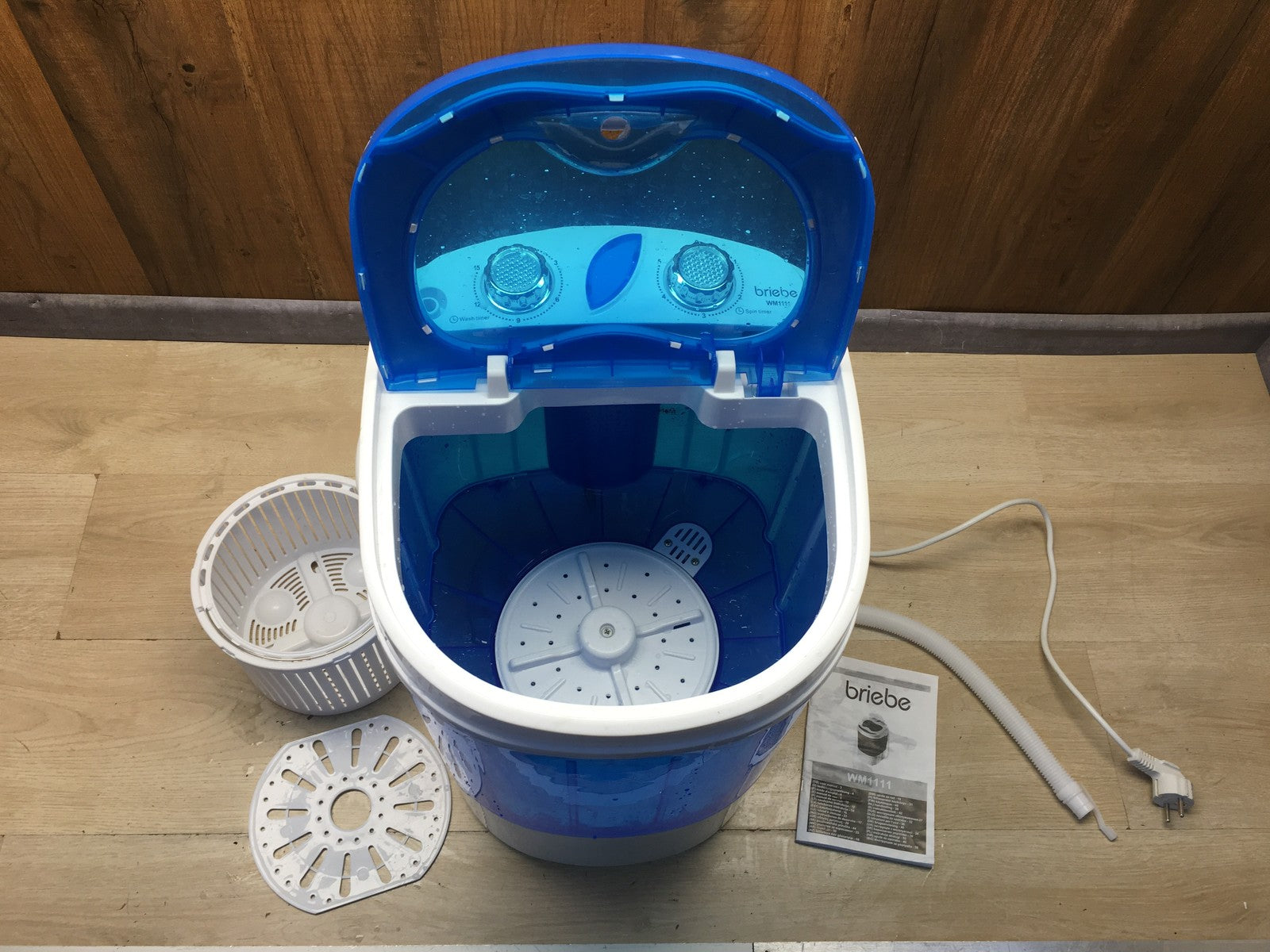 briebe WM1111 Camp Mini-Waschmaschine mit Schleude, bis 3 Kg, I36338