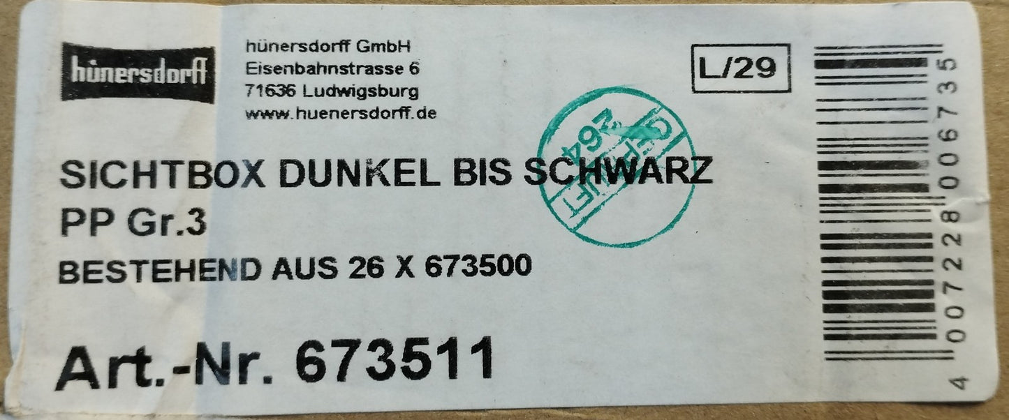 Hünersdorff 673511 Sichtbox Gr. 3 Kunststoff schwarz, I39883