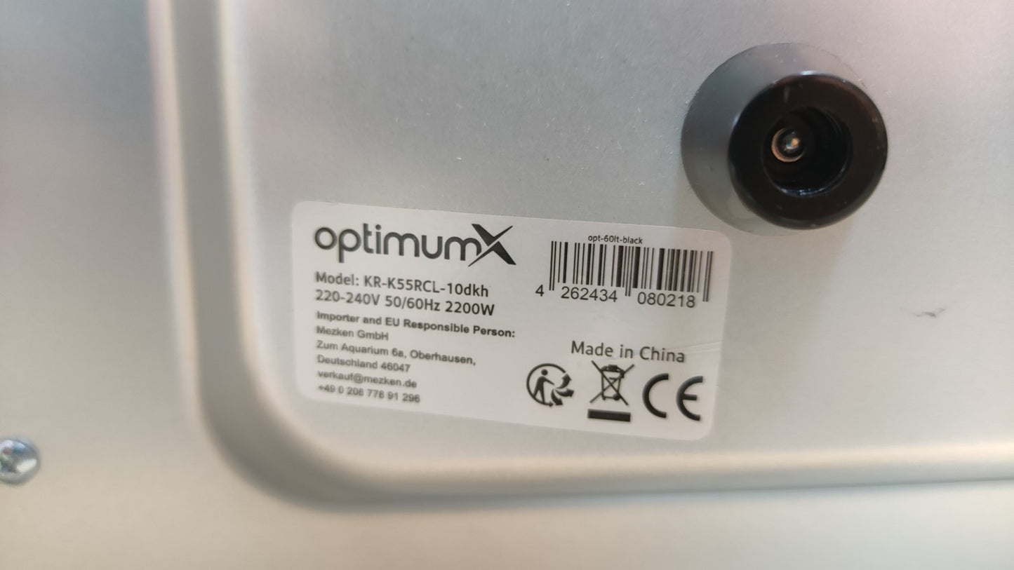 OptimumX KP-K55RCL-10dkh Minibackofen mit Umluft, 60L, 2200W, I39691