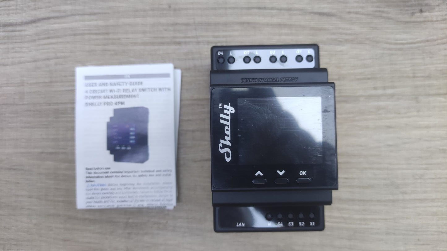 Shelly Pro 4PM Wlan, LAN & Bluetooth 4 Kanäle Smart Relais, I39057