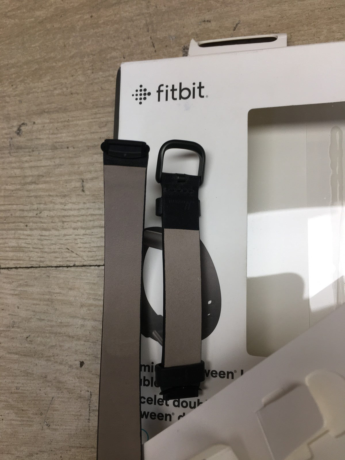 Fitbit Luxe Horween Leather Armband, schwarz, I39182