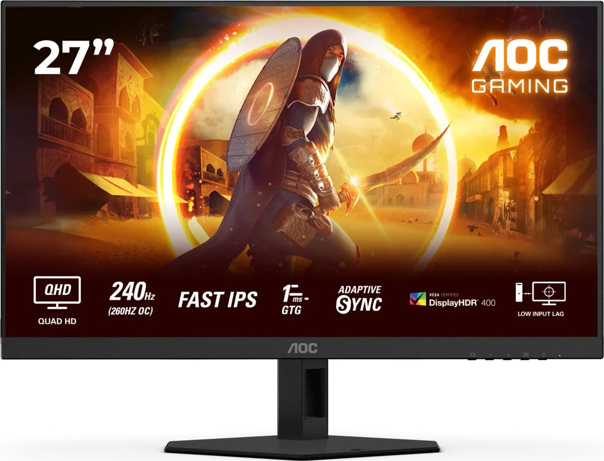 AOC Q27G4ZR Gaming Monitor 27" WQHD 2560x1440 IPS DP HDMI Adaptive Sync 260Hz OC