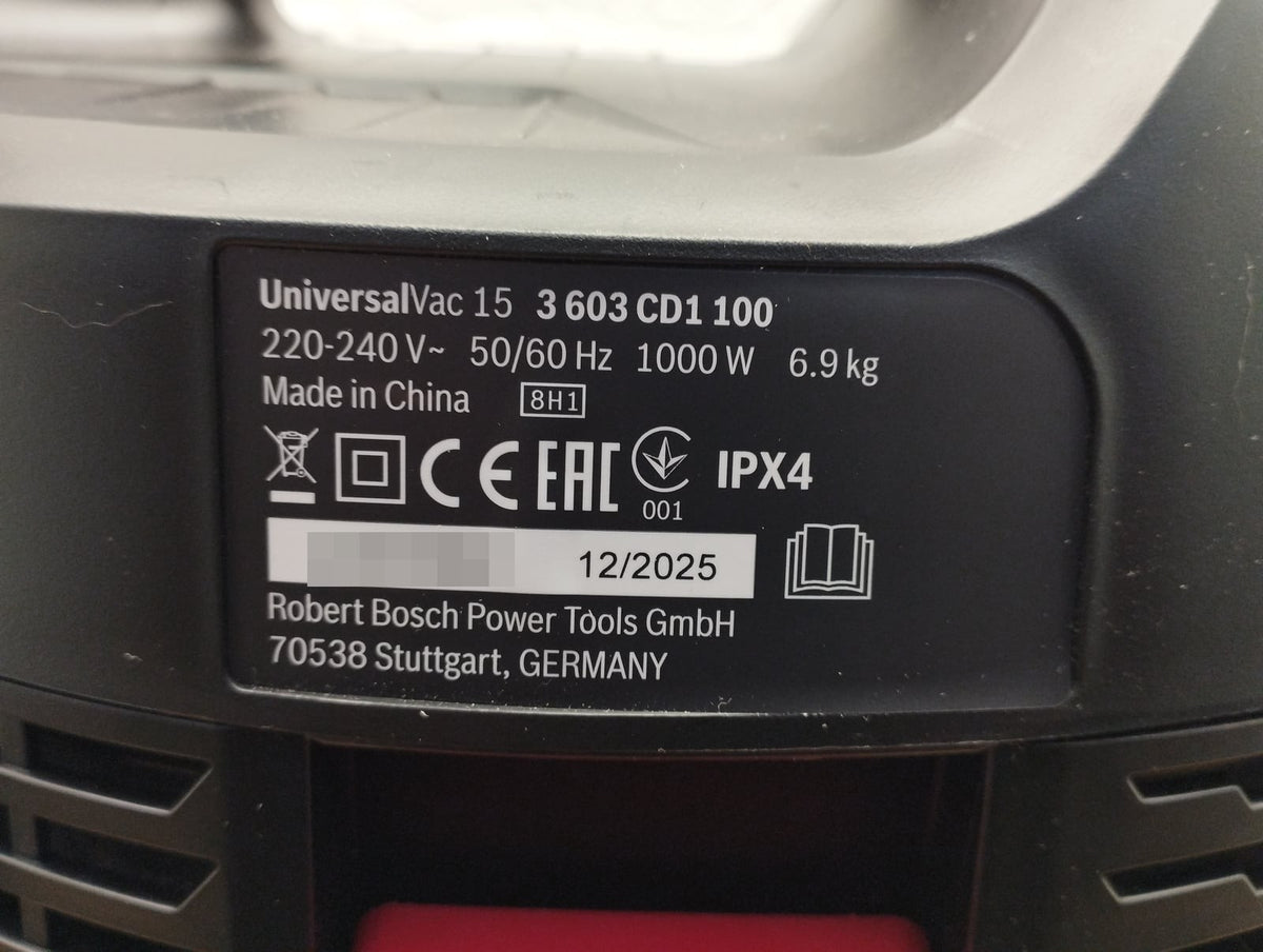 Bosch UniversalVac 15 Nass- und Trockensauger 3603CD1100 1000 W IPX4