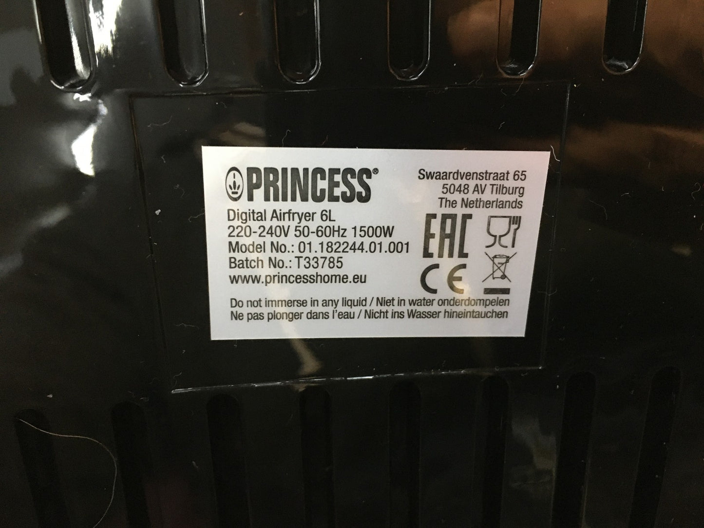 Princess 0118224401001 Heißluftfritteuse 6L XXL, 1500W, I36297