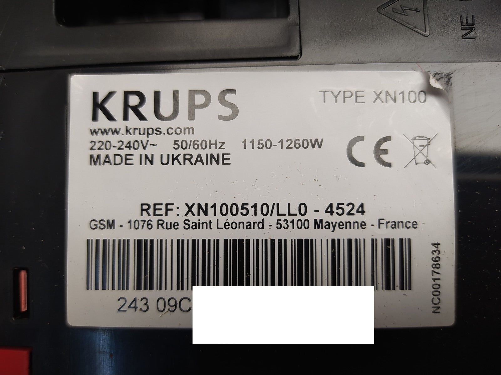 Krups Nespresso Inissia XN1005 Kaffeekapselmaschine, I37591