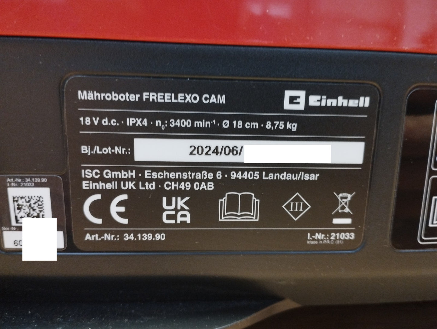 Einhell Freelexo CAM 500 Mähroboter (3413990), I40016