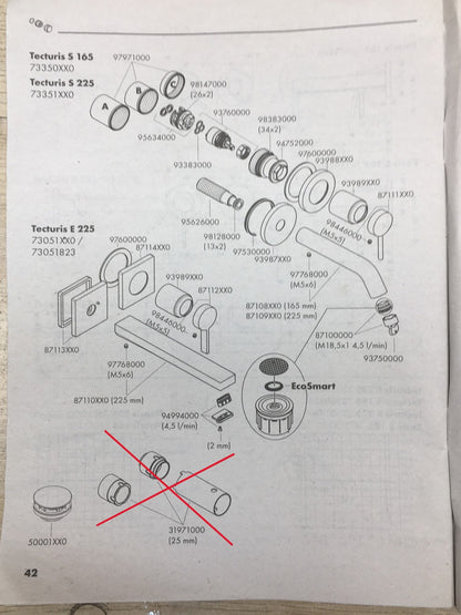 hansgrohe Tecturis S Waschtischarmatur Unterputz 73350140, Wasserhahn, I40917