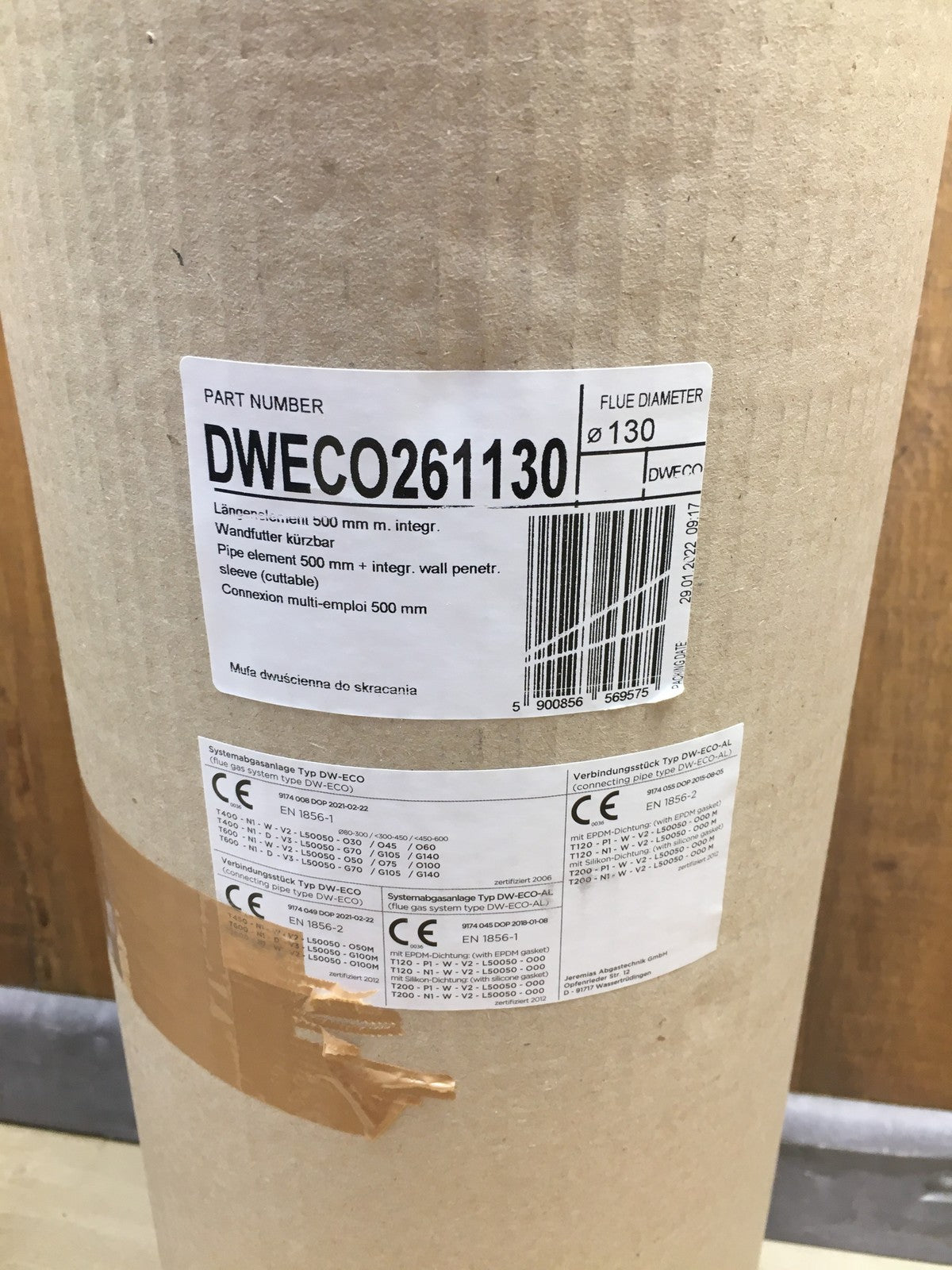 FIREFIX E130/SET doppelwandiger Edelstahlschornstein 130 mm Ø, I37466