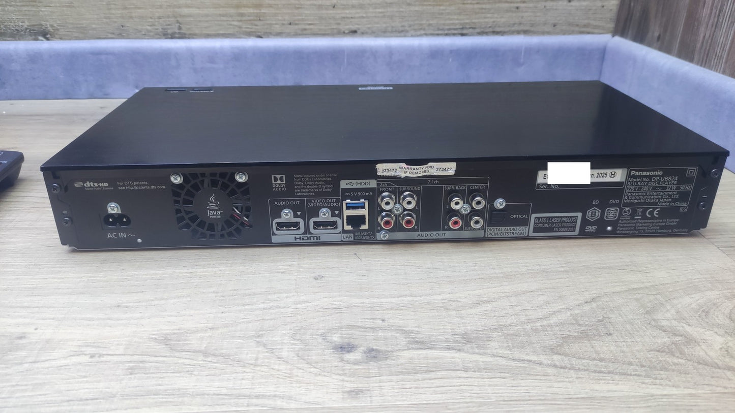 Panasonic DP-UB824 UHD Blu-ray Player, I37705