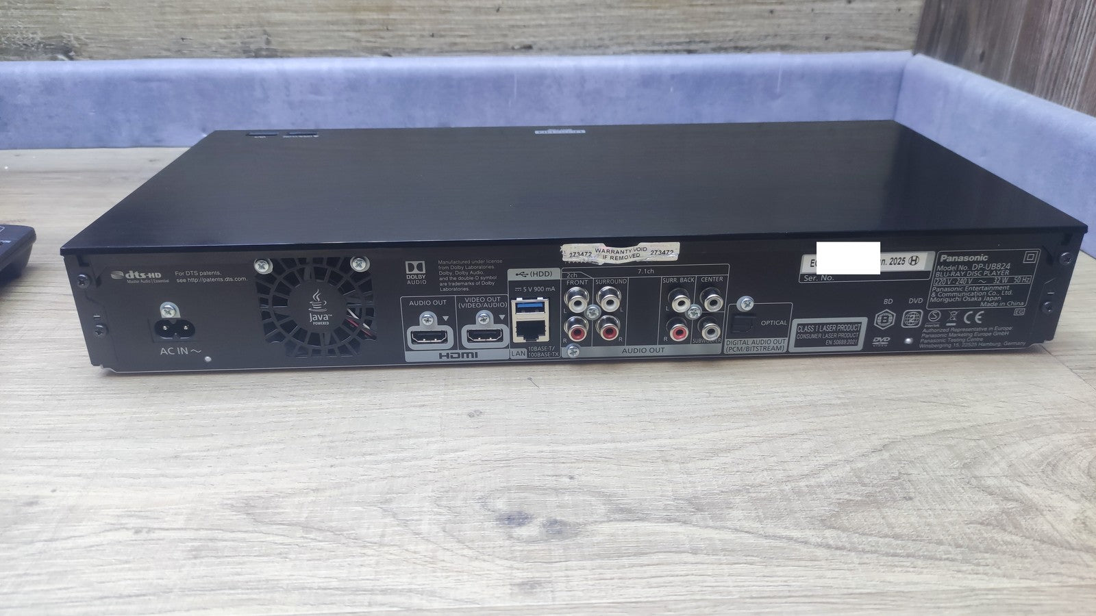 Panasonic DP-UB824 UHD Blu-ray Player, I37705