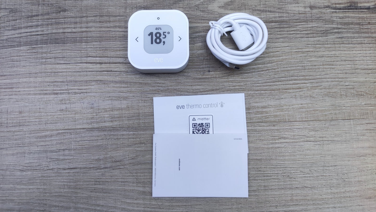 Eve Thermo Control (Matter) Temperatursensor und -regler 20ECK9901, I37028