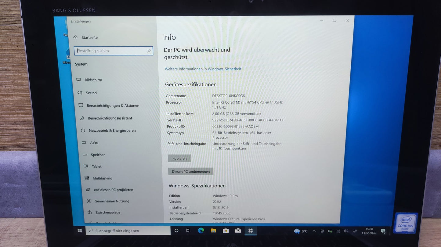 HP Elite x2 1012 G1 Tablet Touch 12" FHD 1920x1280 Intel M5-6Y54 8GB 256GB LTE