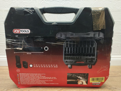KS Tools 515.0065 Sechskant-Kraft-Stecknuss-Satz CrMo 39-teilig