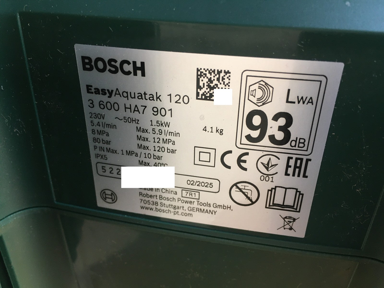 Bosch Hochdruckreiniger EasyAquatak 120 Premium Kit, I38323