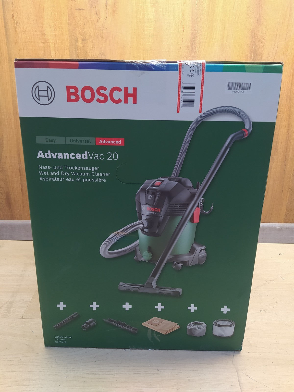 Bosch AdvancedVac 20 Nass-/Trockensauger 1200W 20 L, I37711