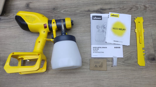 WAGNER Akku-Farbsprühsystem Wood&Metal Sprayer W250 18V Solo, 800 ml