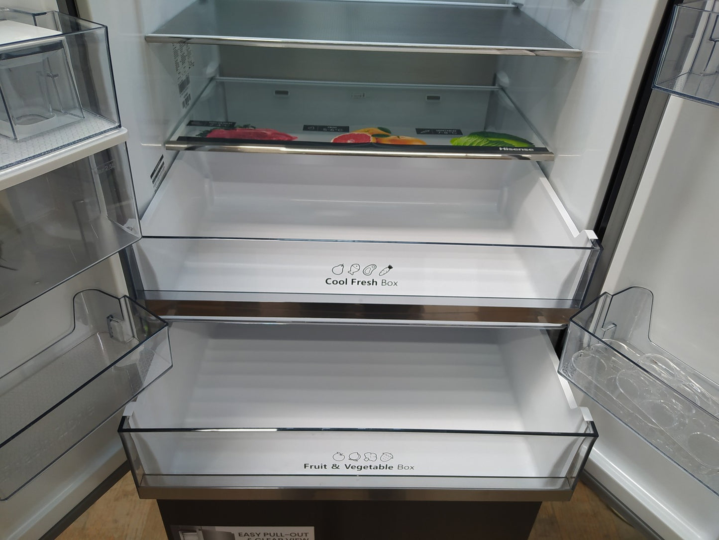 Hisense RF632N4WFE Kühlschrank Freistehend French Door 485 L NoFrost Schwarz