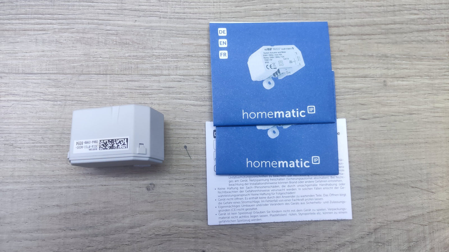 Homematic HmIP-FSM16 Schalt-Mess-Aktor Unterputz 16A Schaltaktor, I37597