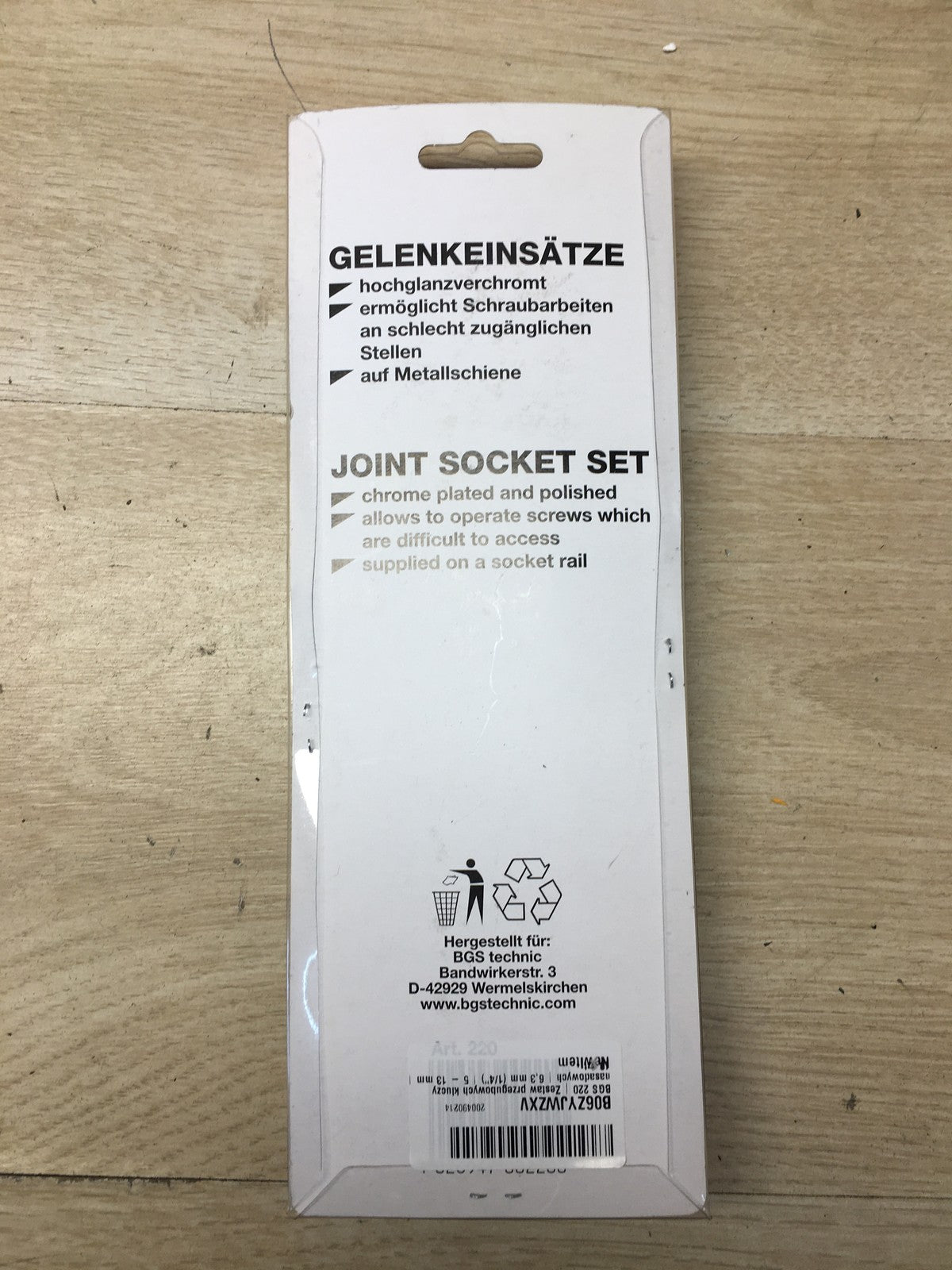 BGS 220 Gelenk-Steckschlüssel-Satz 6,3 mm (1/4"), SW 5-13 mm, 10-tlg., I36991