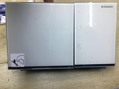 Geberit 115.640.SI.1 Sigma 60 Betätigungsplatte, Glas weiß, I35006