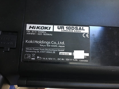 Hikoki UR18DSAL Akku-/Elektro-Baustellenradio solo, I35682