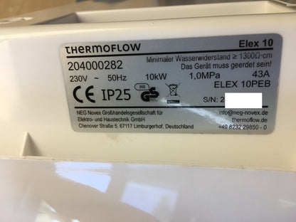 Thermoflow Elex 10 kW Durchlauferhitzer 230 V druckfest EEK: A I39988