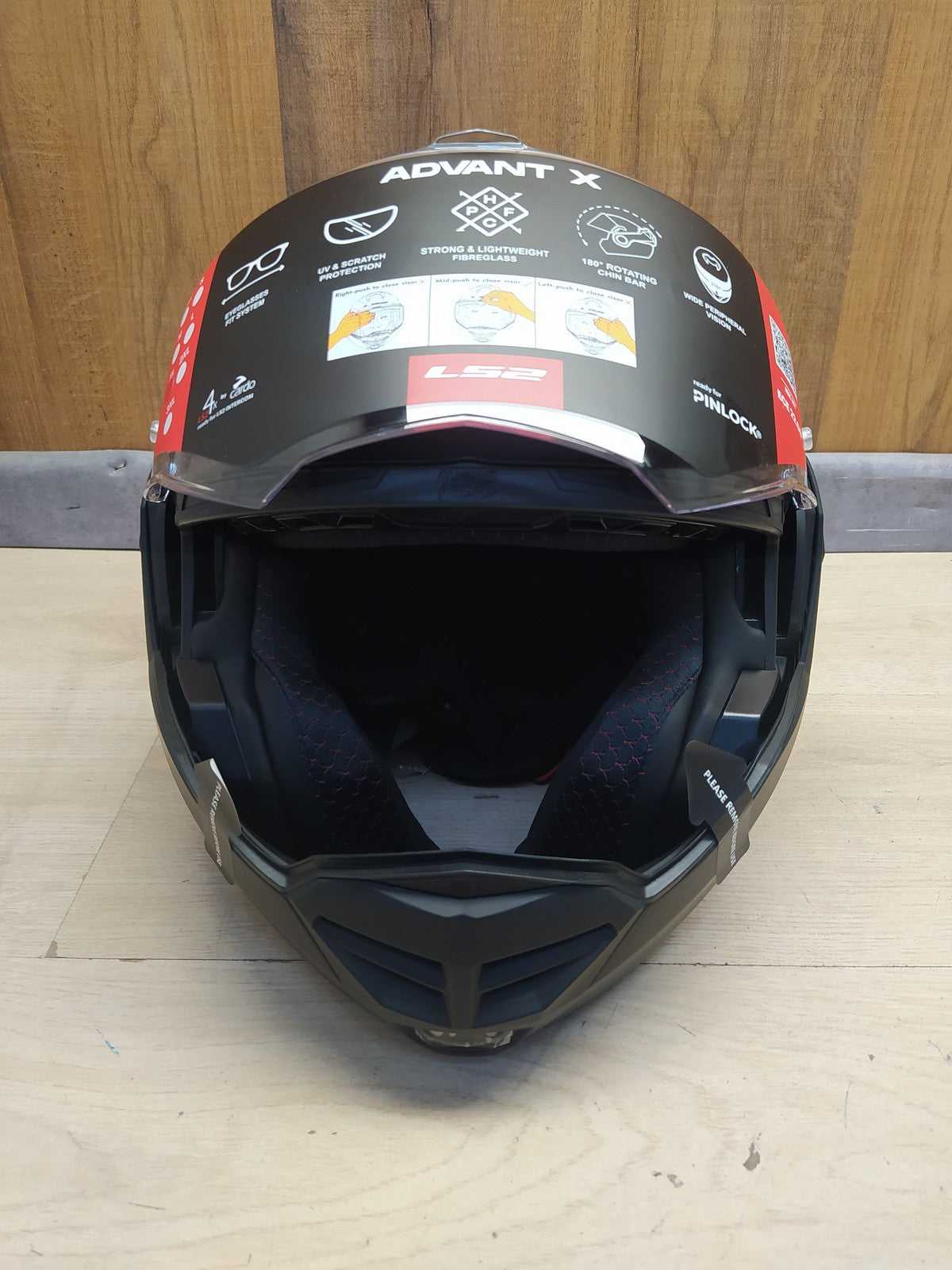 LS2 FF901 ADVANT-X Klapphelm Motorrad schwarz matt Größe XL (61-62) I37738