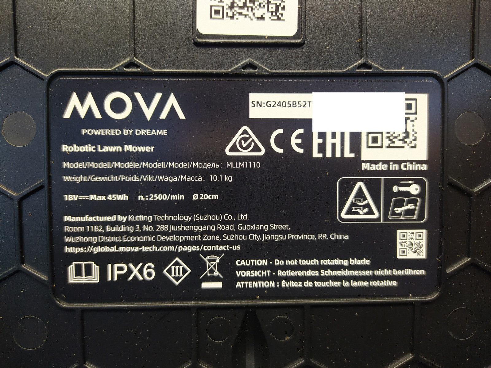 Dreame Mova 600 Mähroboter MLLM1110, für Rasenfläche bis 600 m², I37862