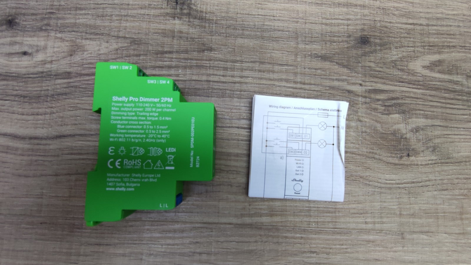 Shelly Pro Dimmer 2PM 2-Kanal-DIN-Hutschienen-Smart-Dimmer, I38512