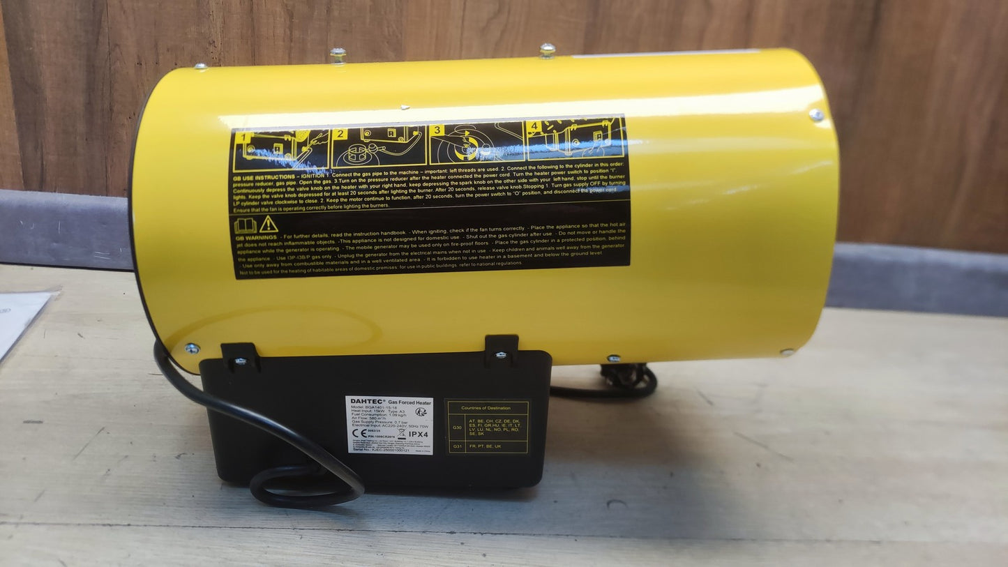DAHTEC BGA 1401-15-18 Gasheizgebläse 15 kw Tragbar, I38256