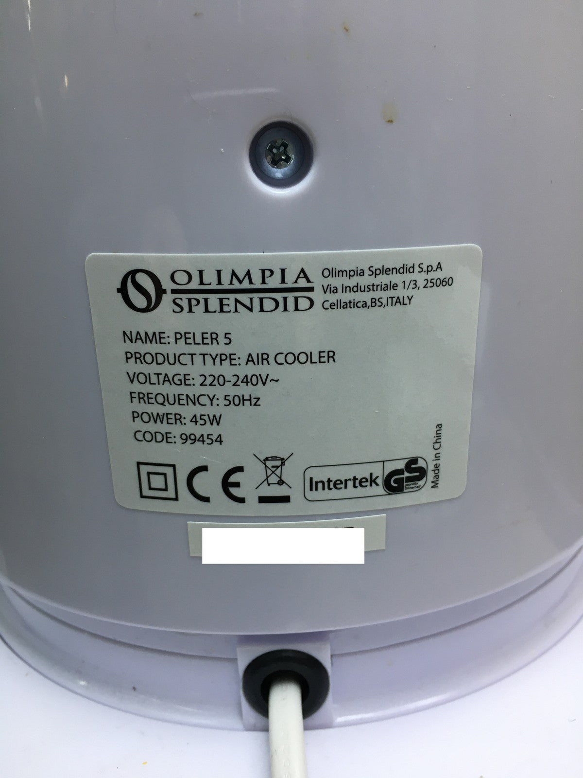 Olimpia Splendid Peler 5 Turmventilator I35667