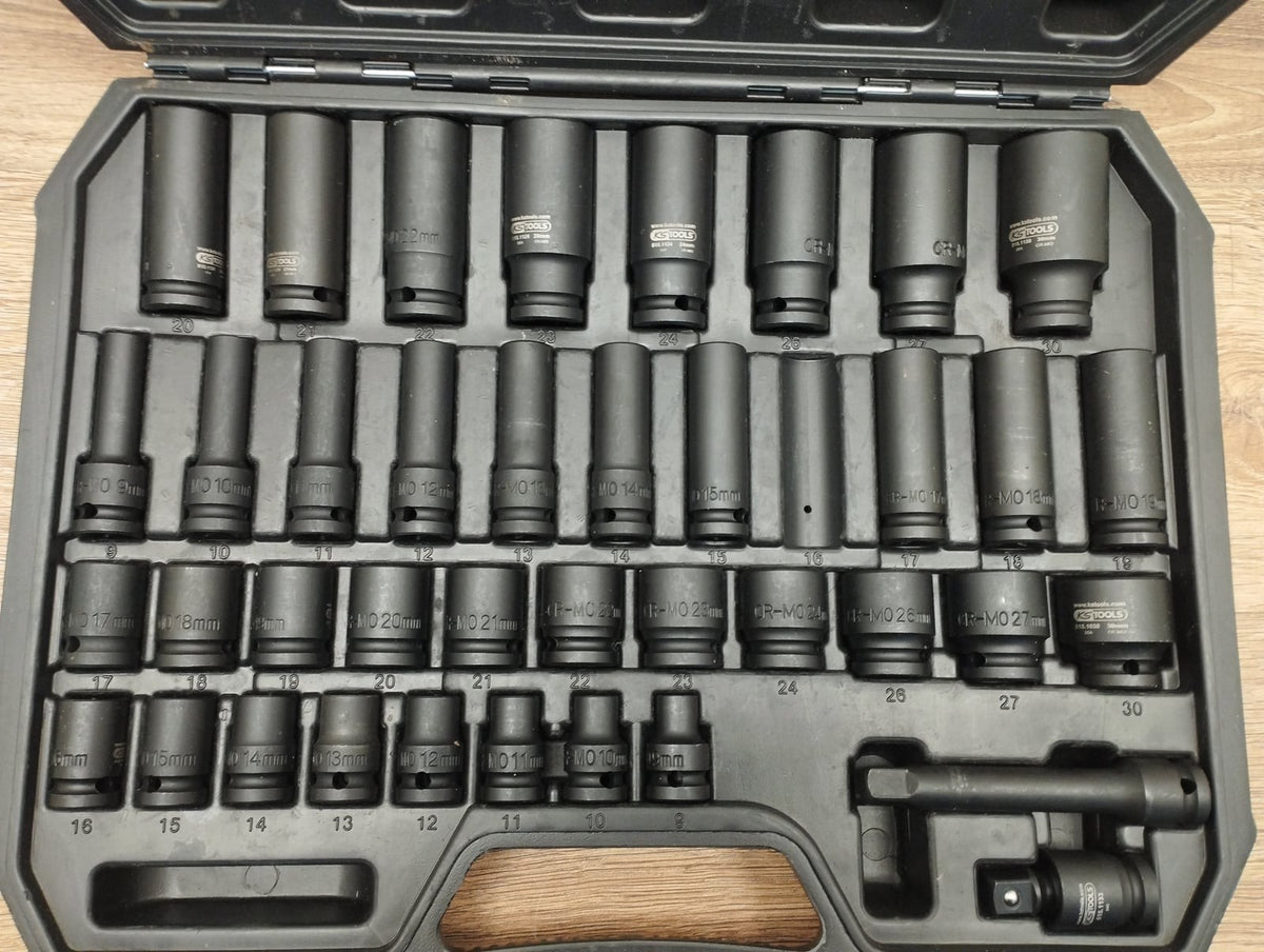 KS Tools 515.0065 Sechskant-Kraft-Stecknuss-Satz CrMo 39-teilig
